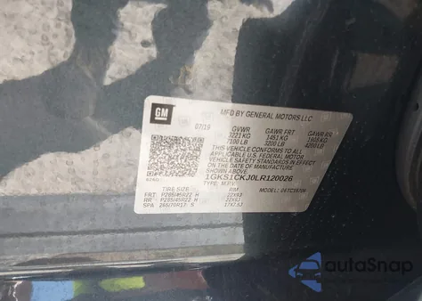 2020 GMC Yukon 2Wd Denali из США, поврежденный, VIN 1GKS1CKJ0LR120026